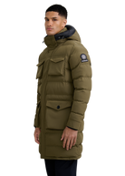 Sandbanks Branksome Long Puffer Jacket - Olive