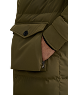 Sandbanks Branksome Long Puffer Jacket - Olive