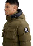 Sandbanks Branksome Long Puffer Jacket - Olive
