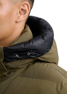 Sandbanks Branksome Long Puffer Jacket - Olive