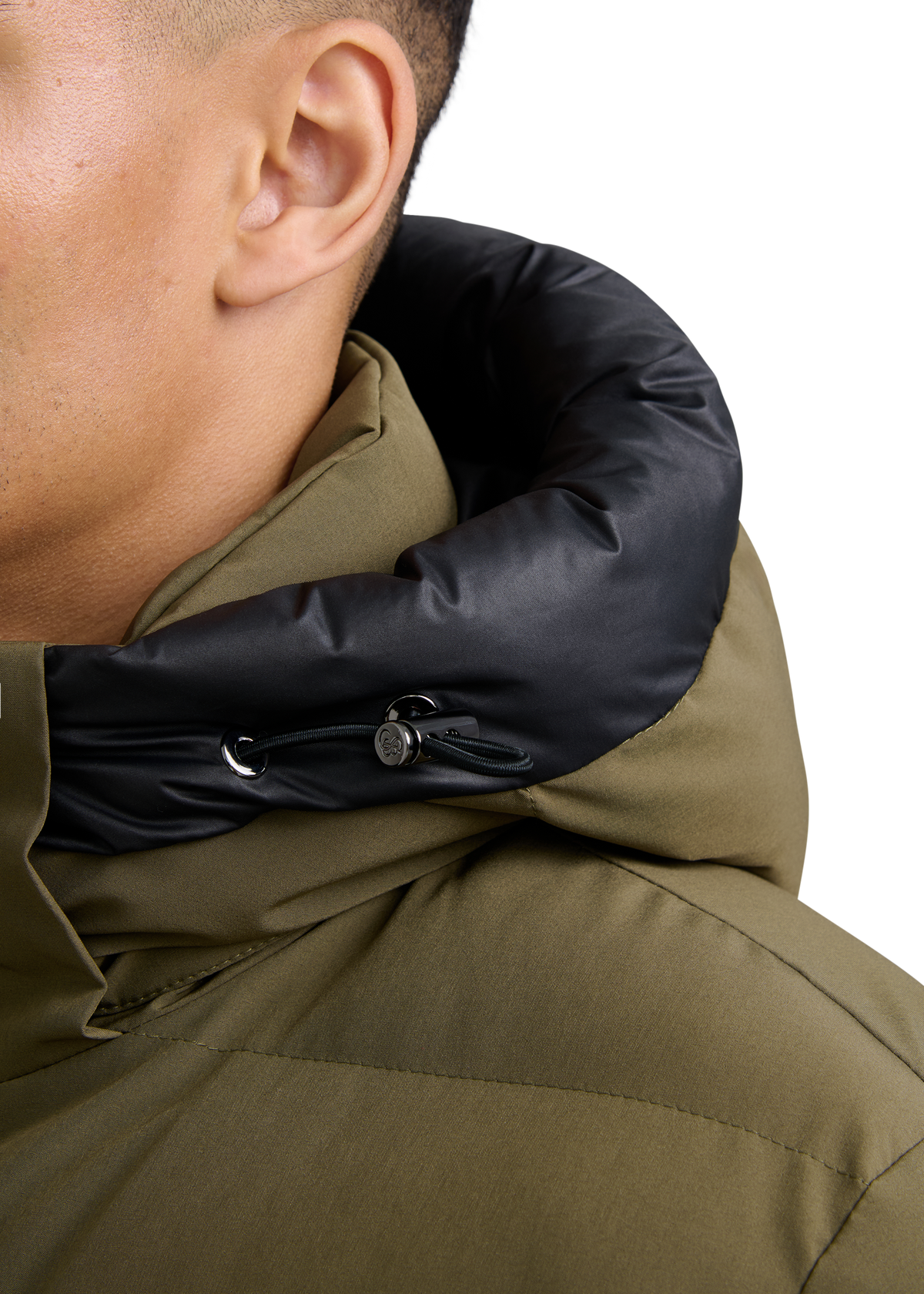Sandbanks Branksome Long Puffer Jacket - Olive