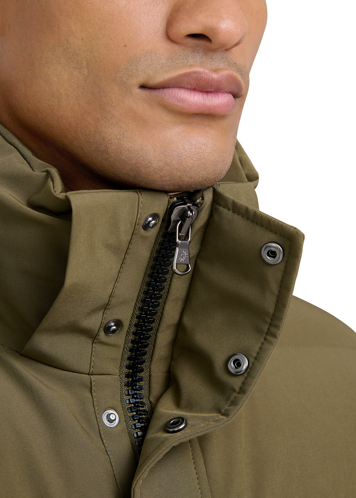 Sandbanks Branksome Long Puffer Jacket - Olive