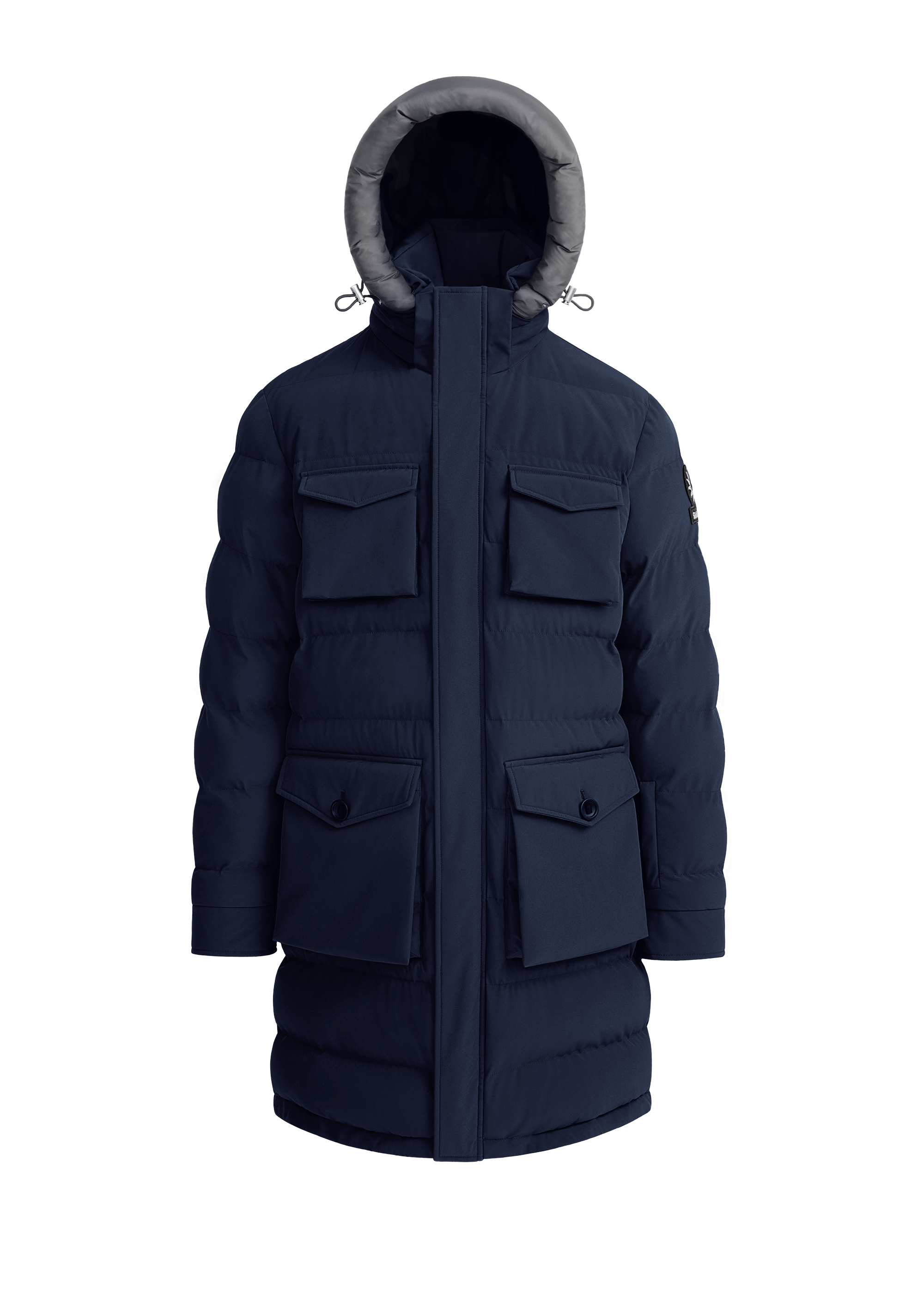 Sandbanks Branksome Long Puffer Jacket - Navy - Sandbanks