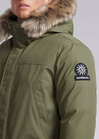 Sandbanks Chester Parka Jacket - Khaki - Sandbanks