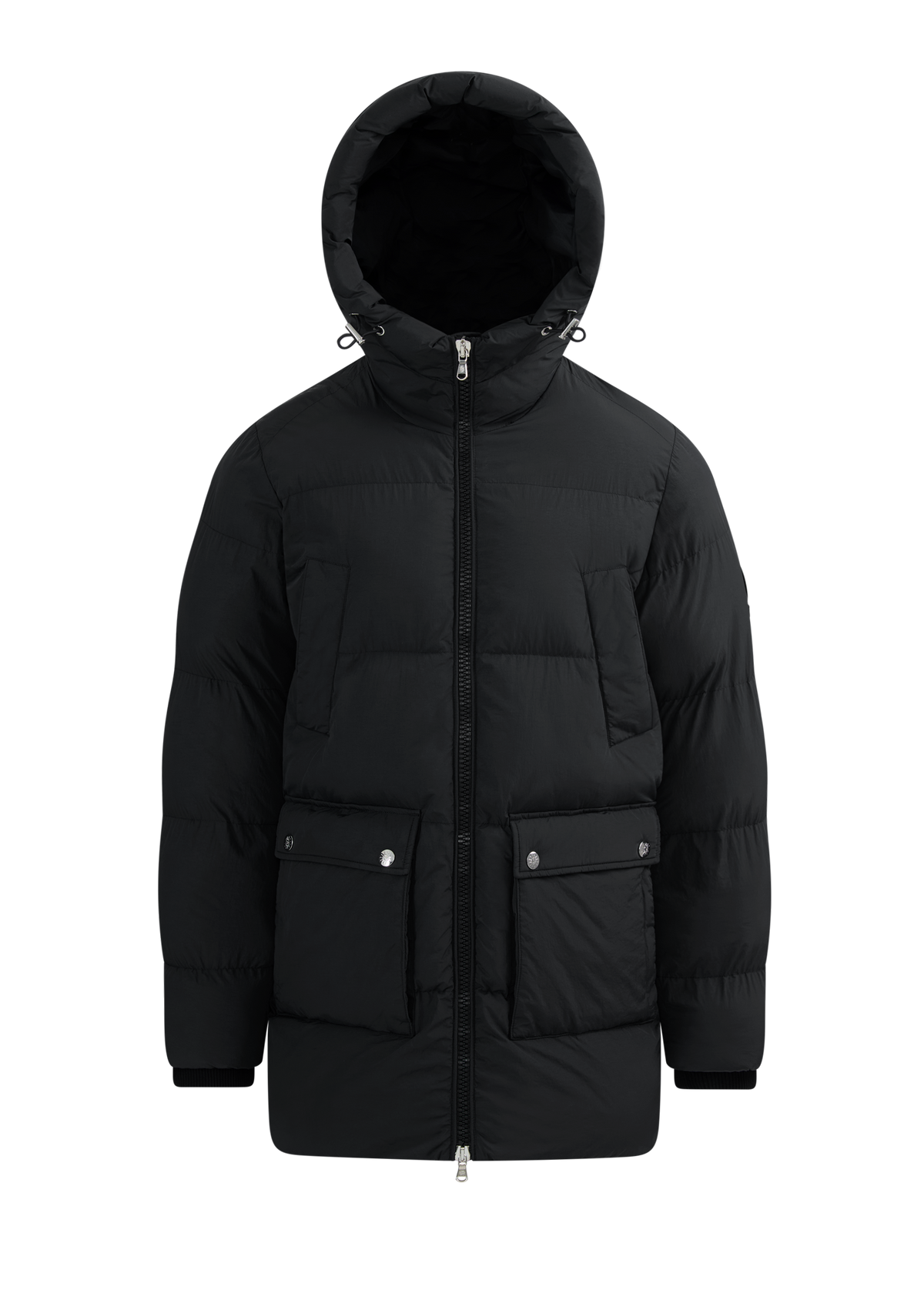 Valon Mid-Length Down Jacket - Black
