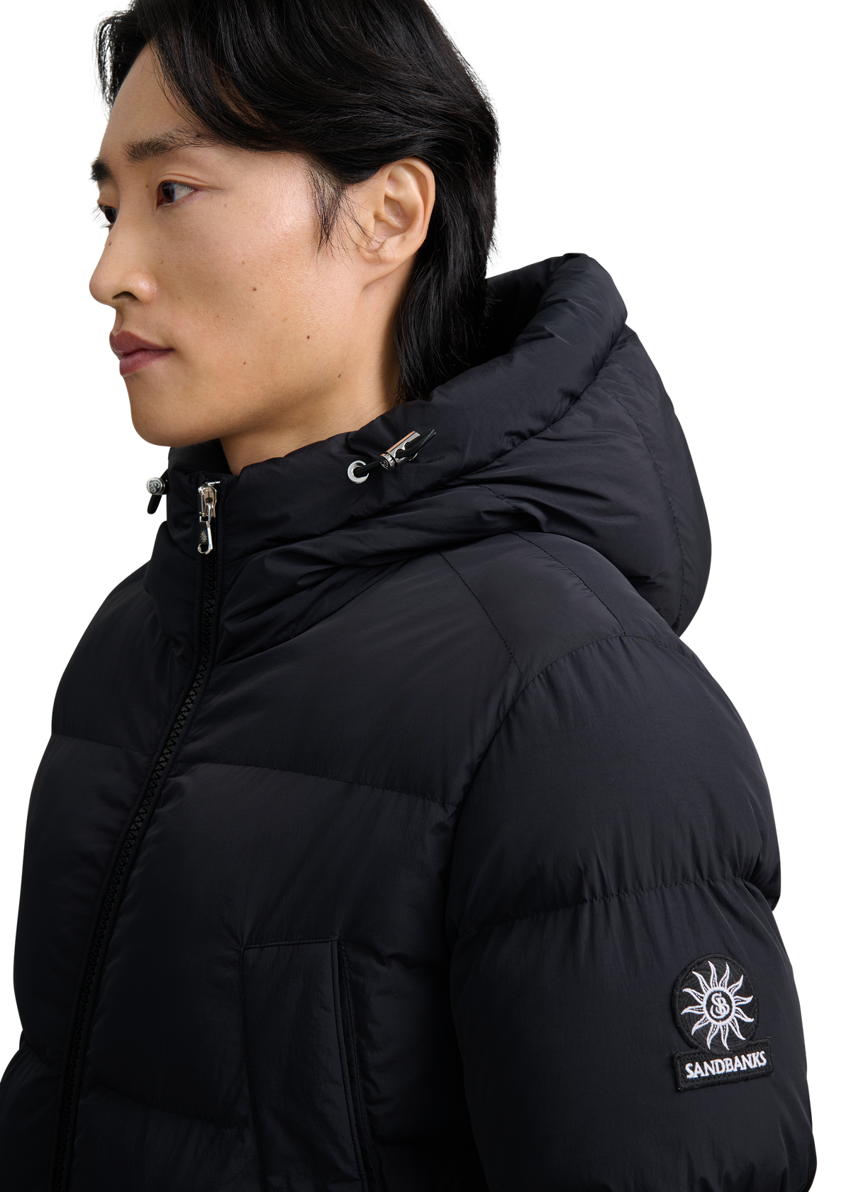 Valon Mid-Length Down Jacket - Black