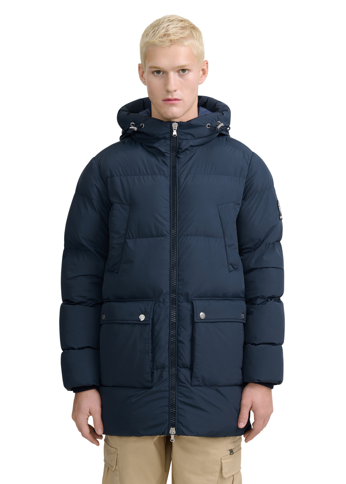 Valon Mid-Length Down Jacket - Navy