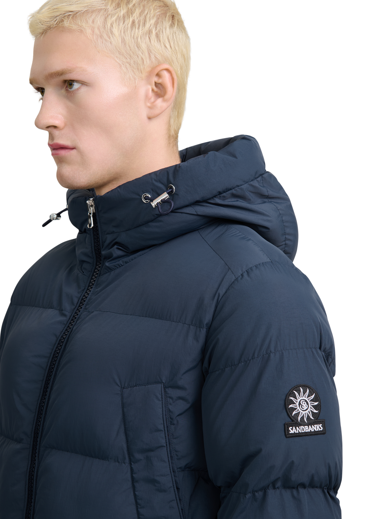 Valon Mid-Length Down Jacket - Navy