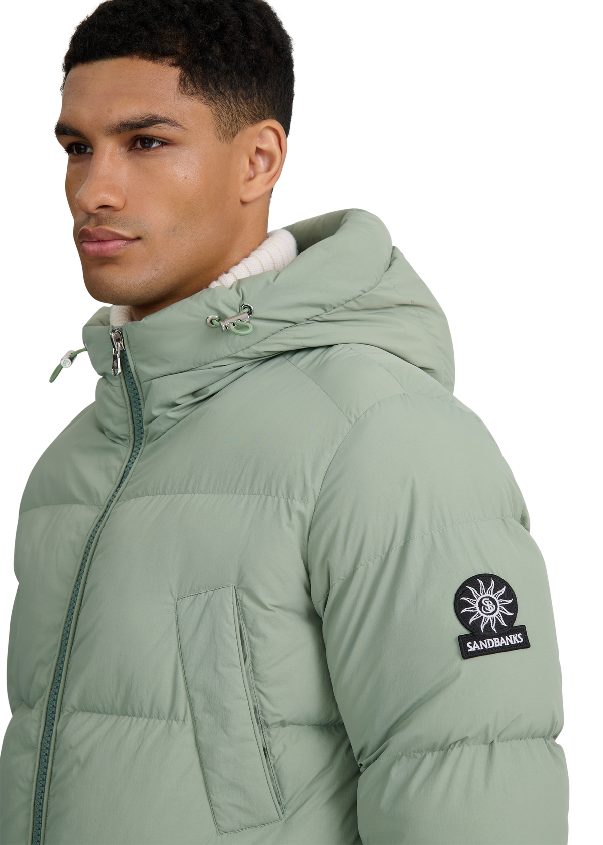 Valon Mid-Length Down Jacket - Sage