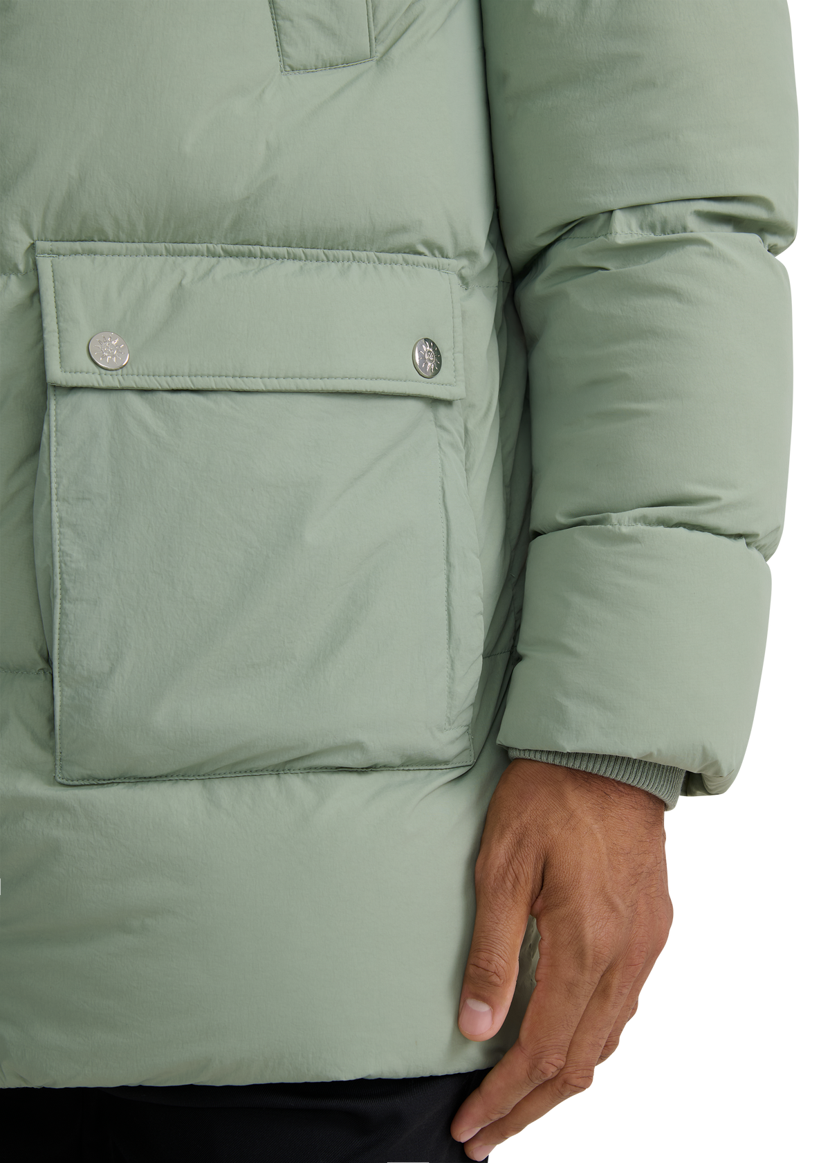 Valon Mid-Length Down Jacket - Sage