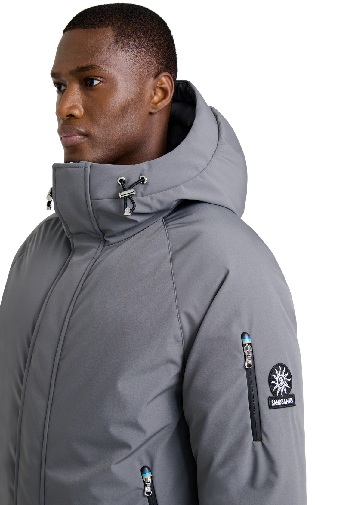 Aspen Raglan Sleeve Puffer - Charcoal