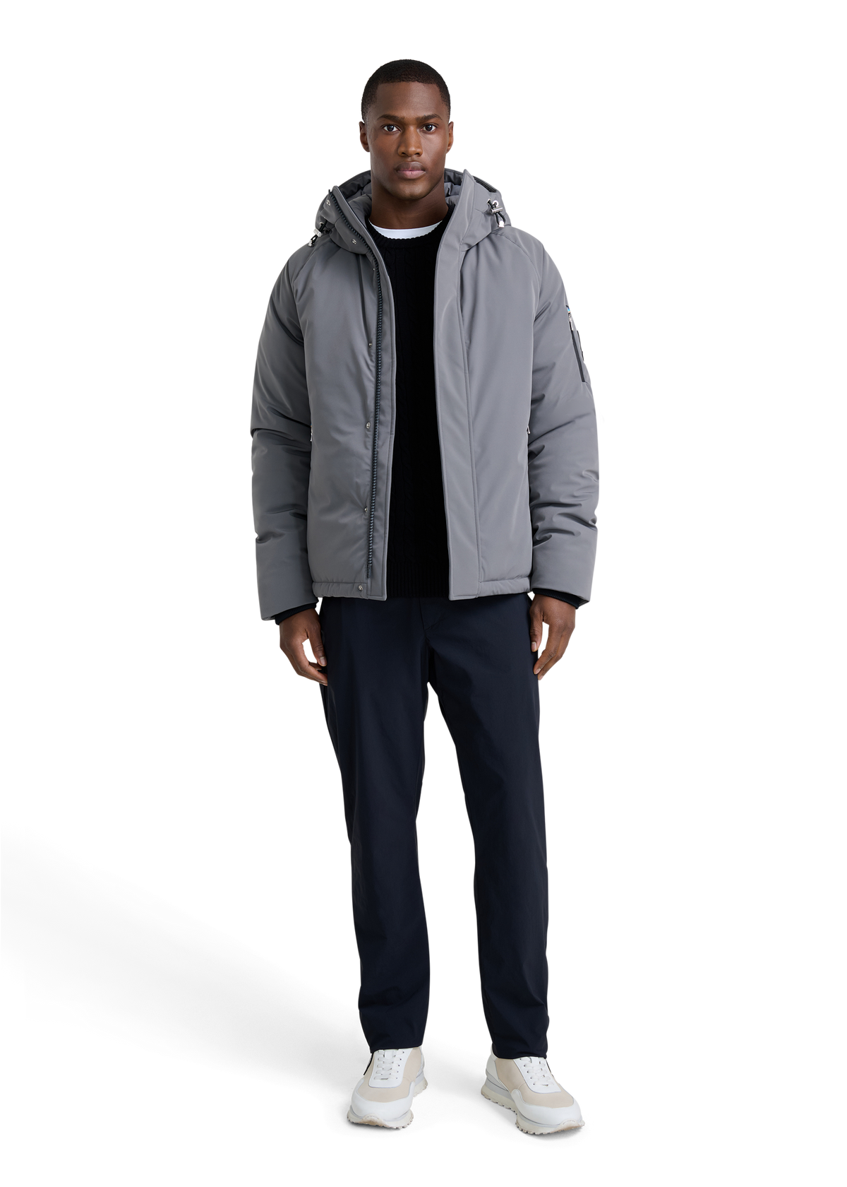 Aspen Raglan Sleeve Puffer - Charcoal