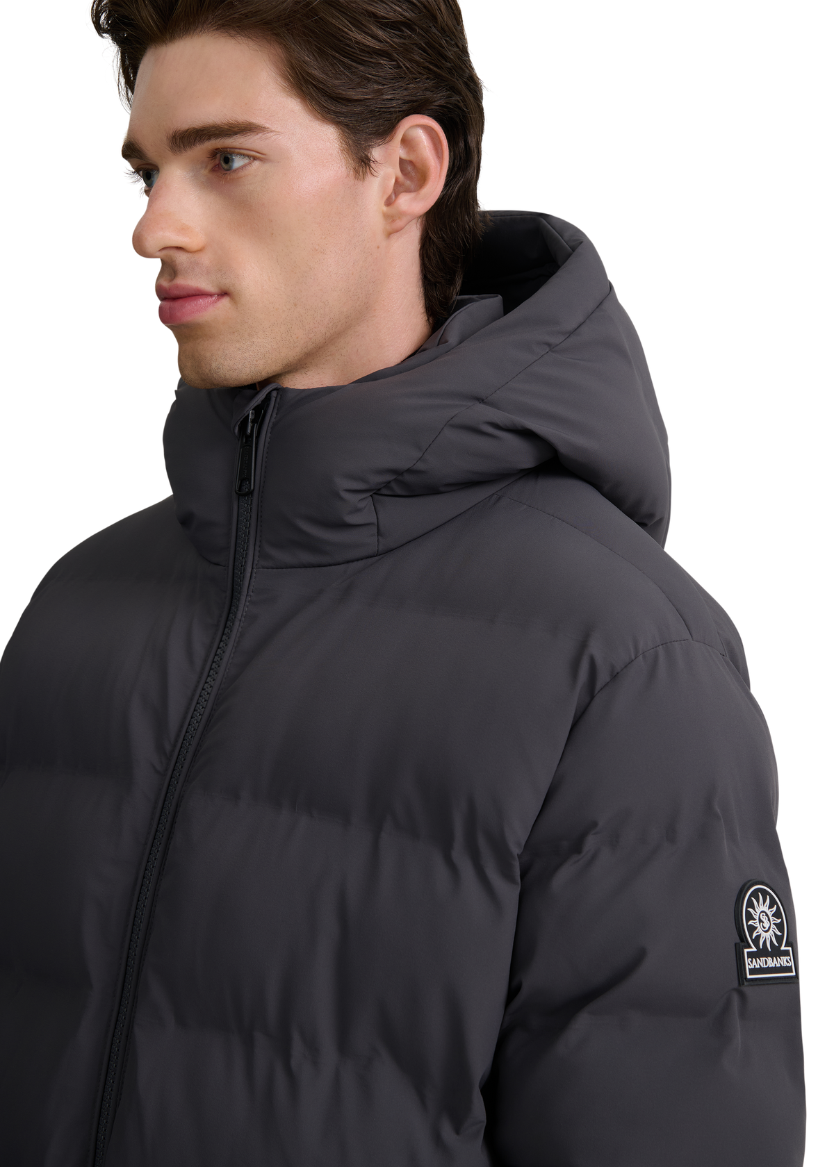 Atlas Longline Waterproof Puffer Jacket - Charcoal