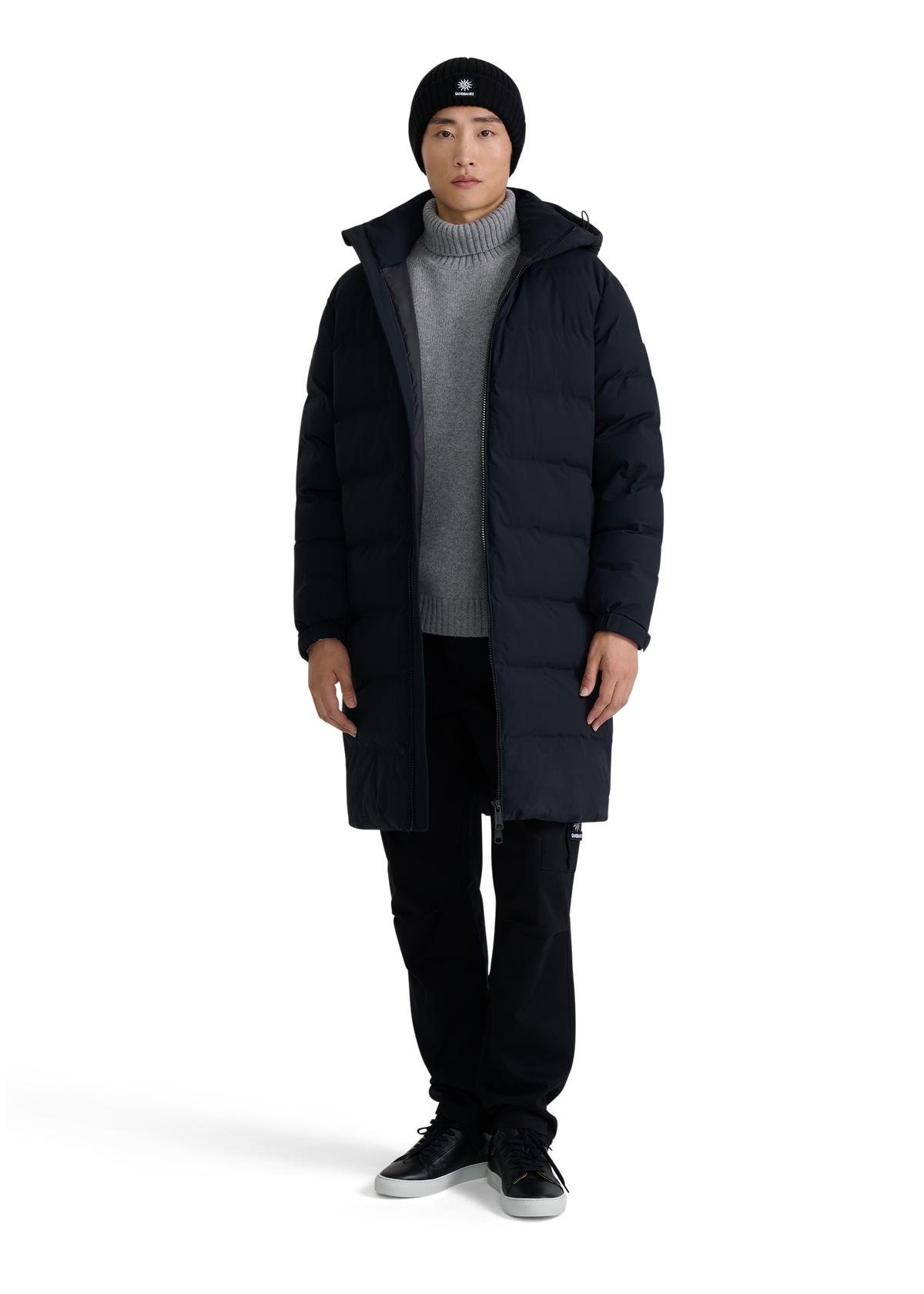 Atlas Longline Waterproof Puffer Jacket - Black