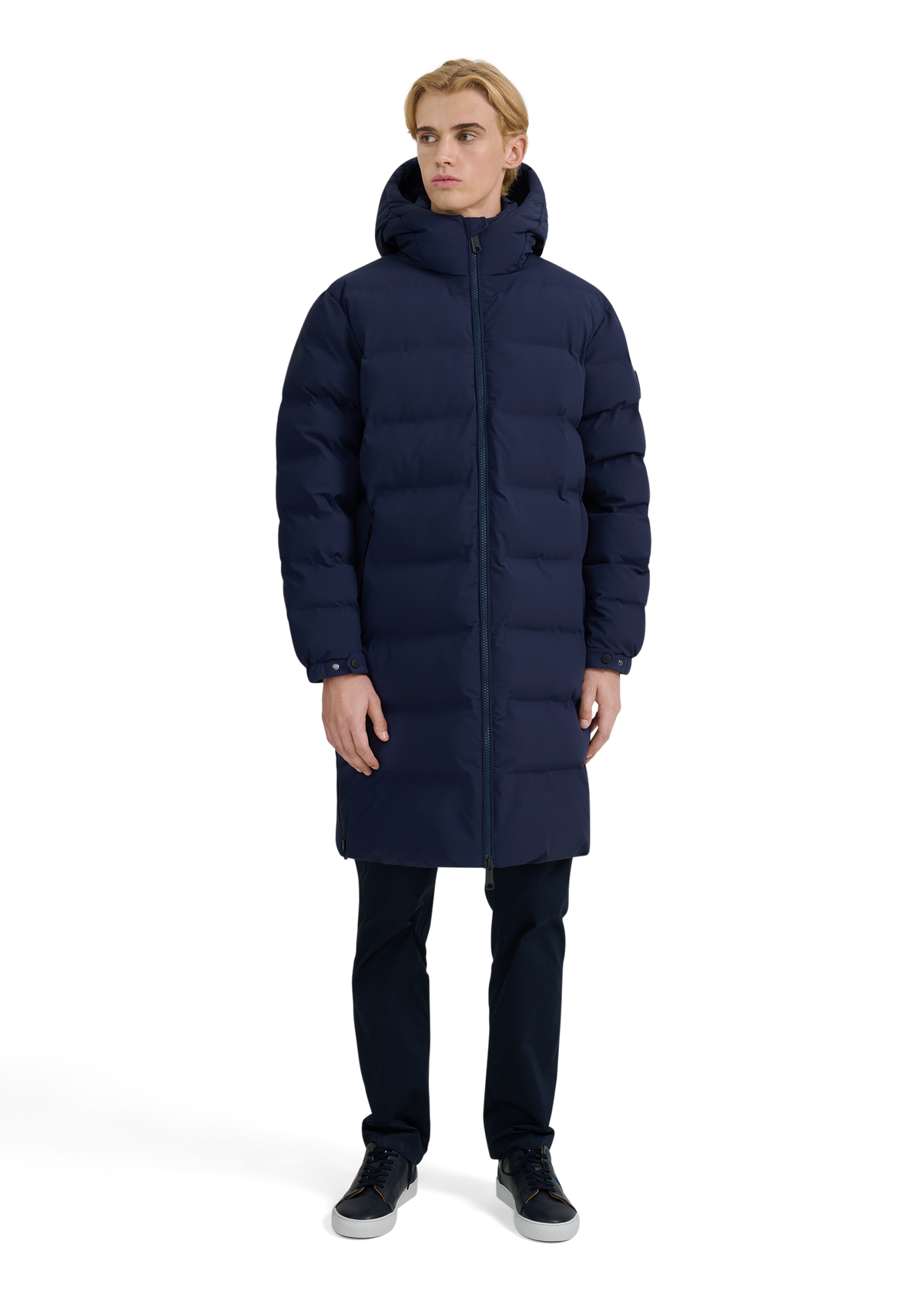 Atlas Longline Waterproof Puffer Jacket - Navy