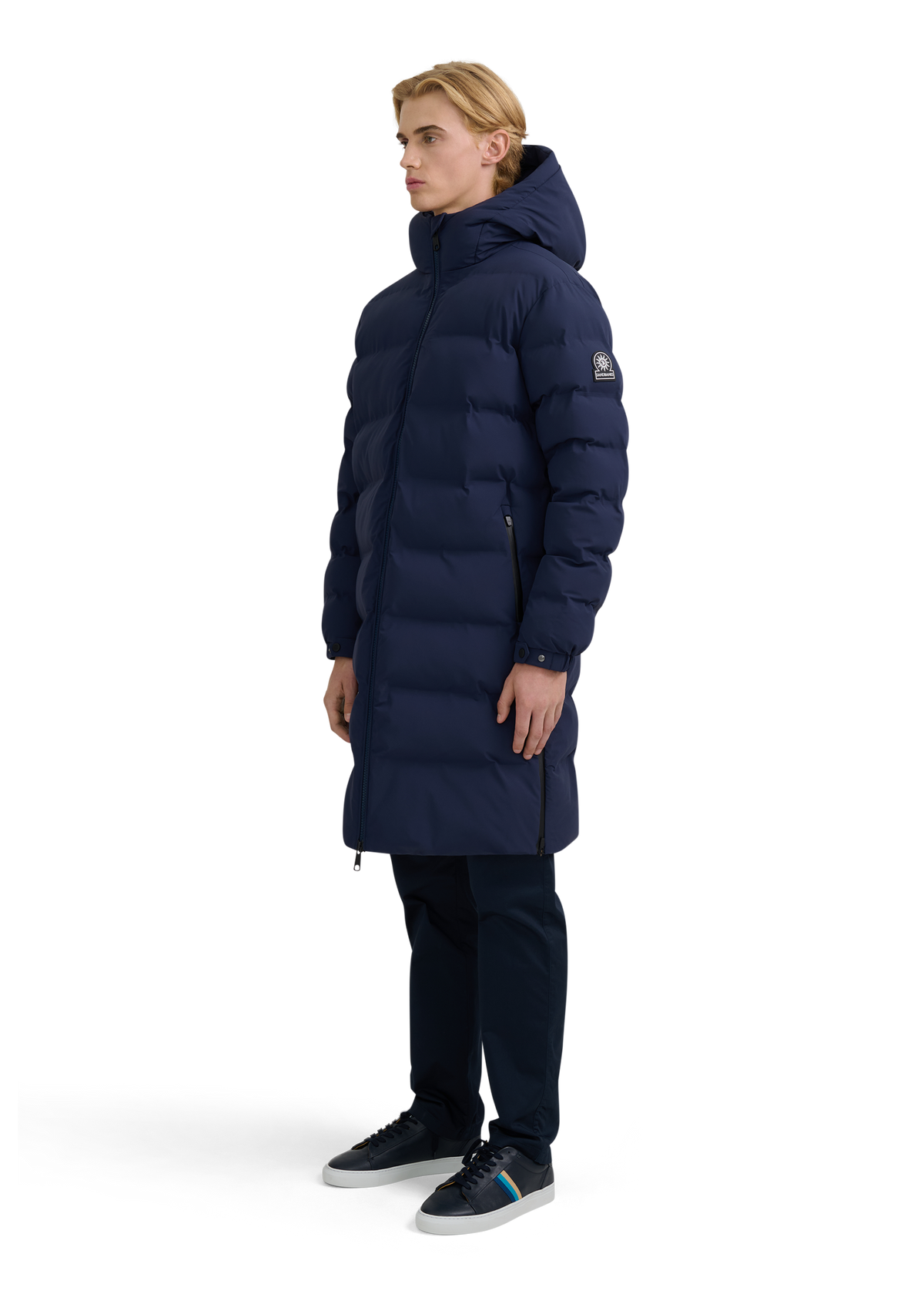 Atlas Longline Waterproof Puffer Jacket - Navy