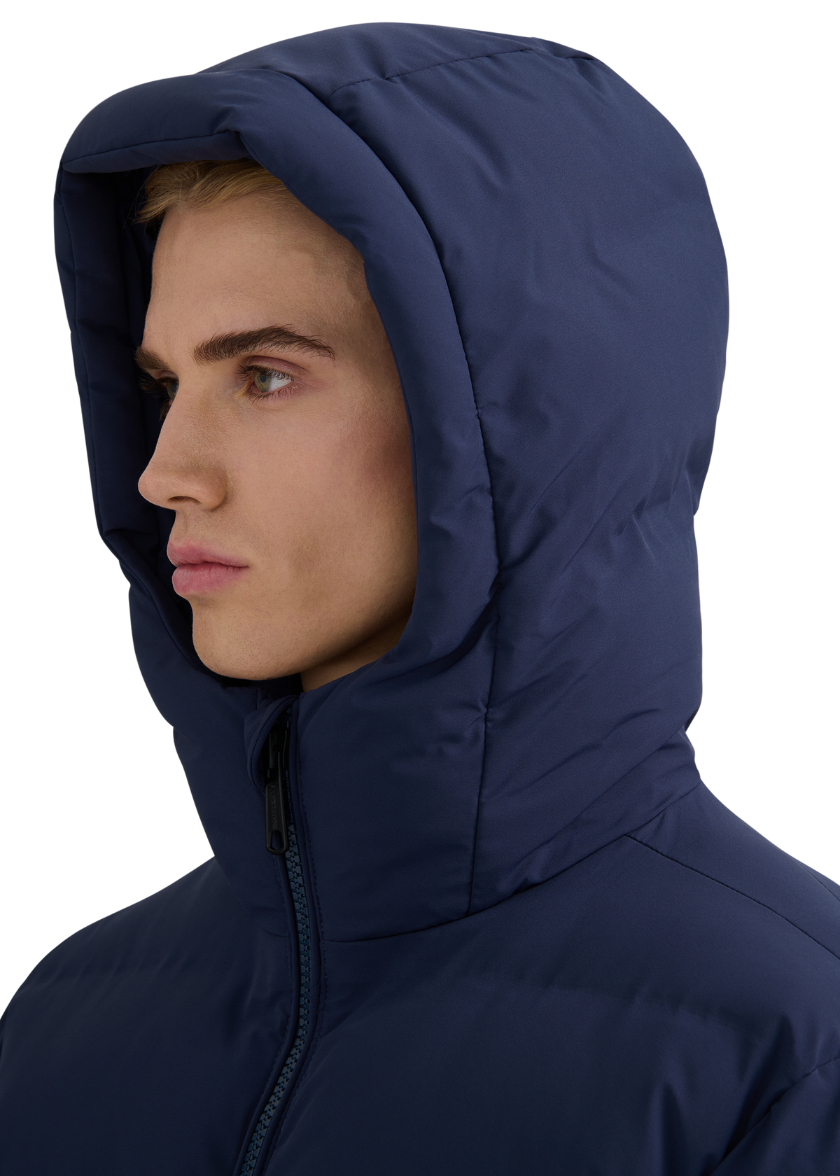 Atlas Longline Waterproof Puffer Jacket - Navy