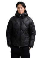 Diamond Quilted Down Jacket - Black