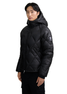 Diamond Quilted Down Jacket - Black