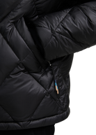 Diamond Quilted Down Jacket - Black