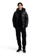 Diamond Quilted Down Jacket - Black