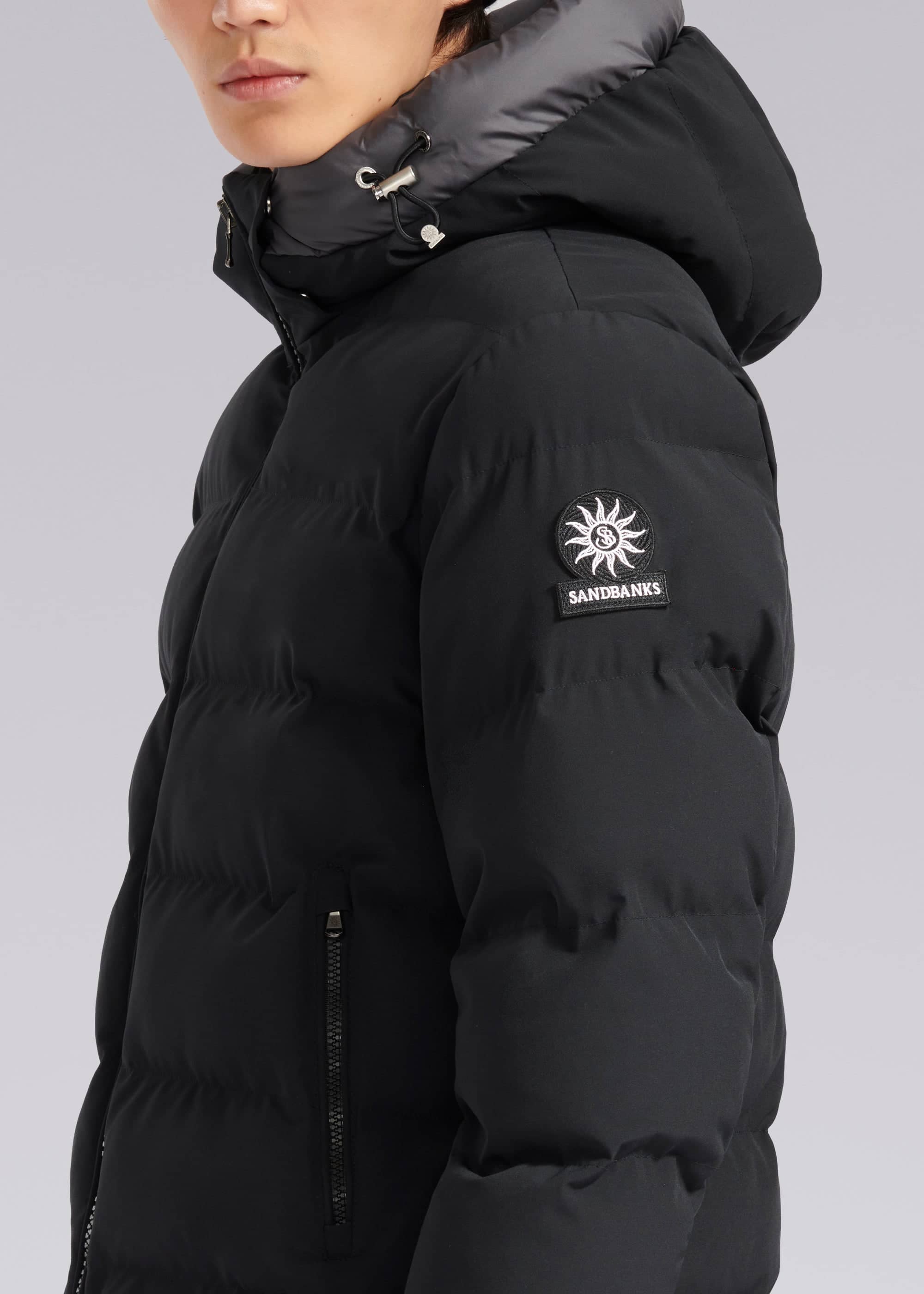 Sandbanks Banks Puffer Jacket - Black - Sandbanks