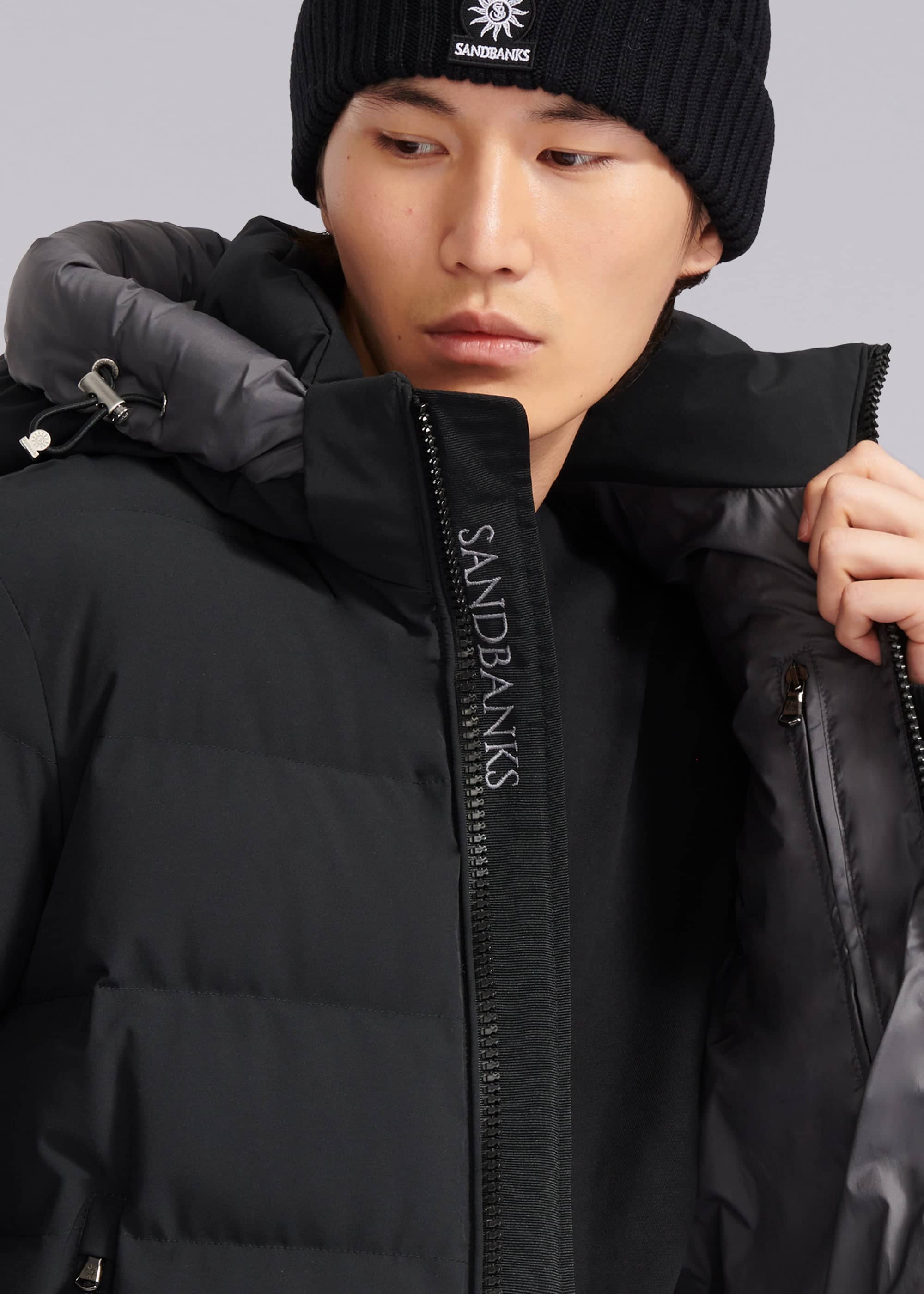 Sandbanks Banks Puffer Jacket - Black - Sandbanks