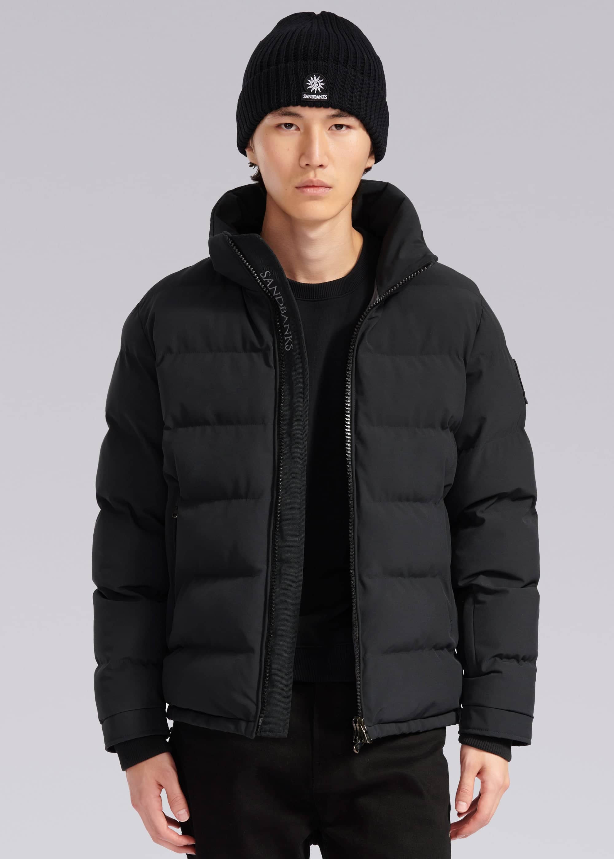 Sandbanks Banks Puffer Jacket - Black - Sandbanks