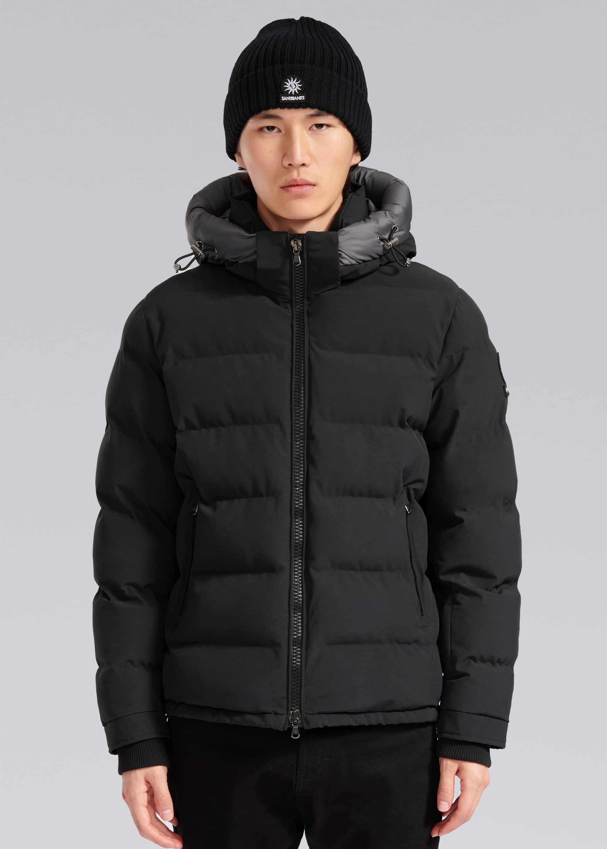 Sandbanks Banks Puffer Jacket - Black - Sandbanks