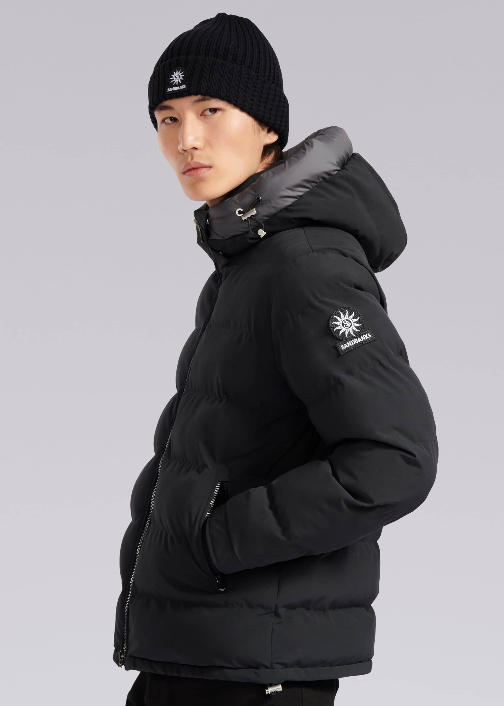 Sandbanks Banks Puffer Jacket - Black - Sandbanks