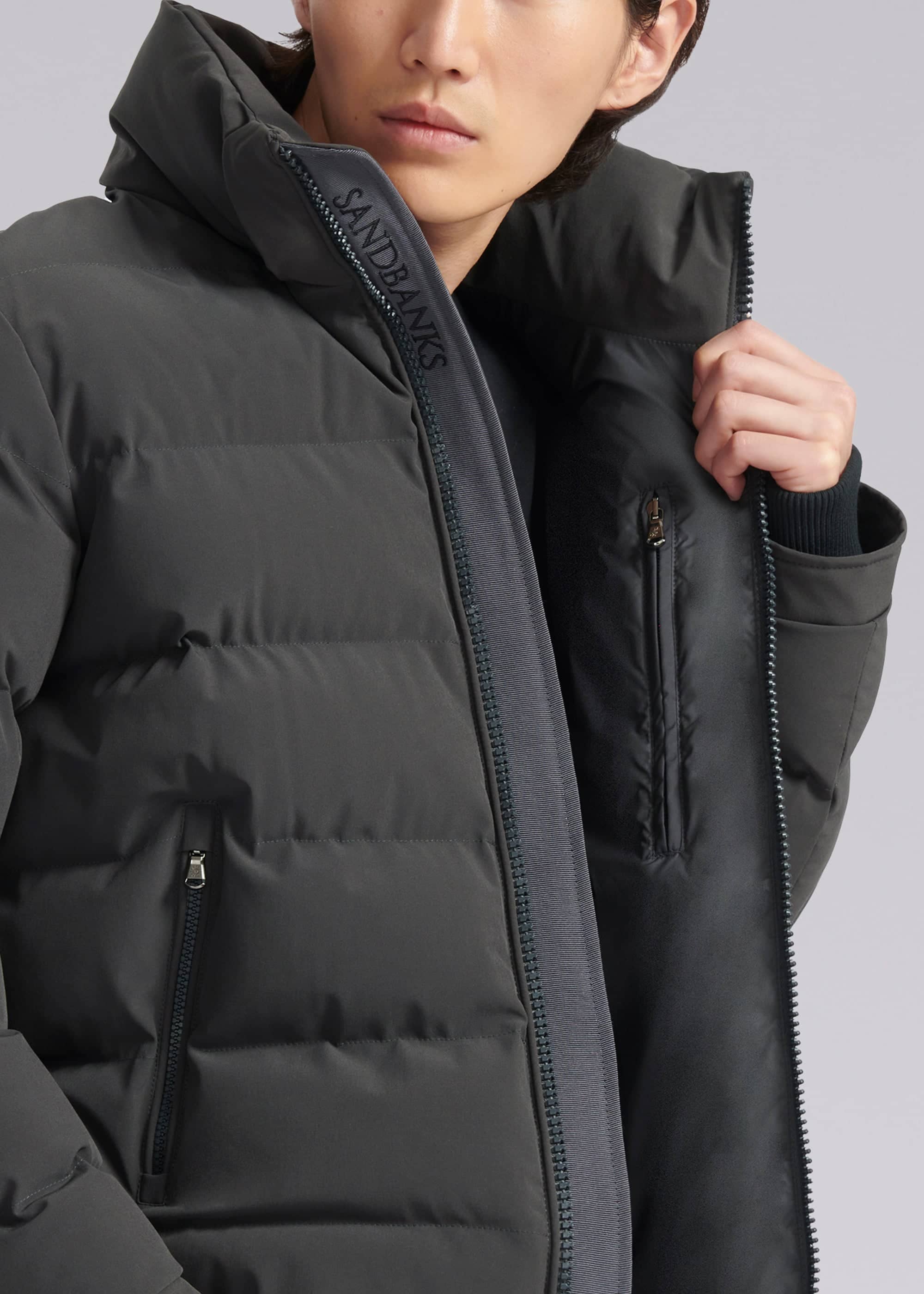 Sandbanks Banks Puffer Jacket - Charcoal - Sandbanks
