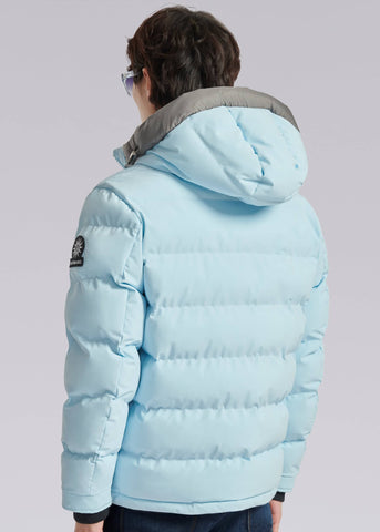 Sandbanks Banks Puffer Jacket - Crystal Blue