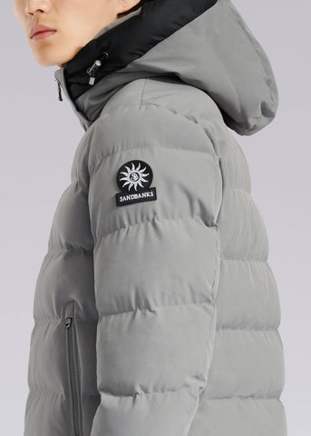 Sandbanks Banks Puffer Jacket - Light Grey - Sandbanks