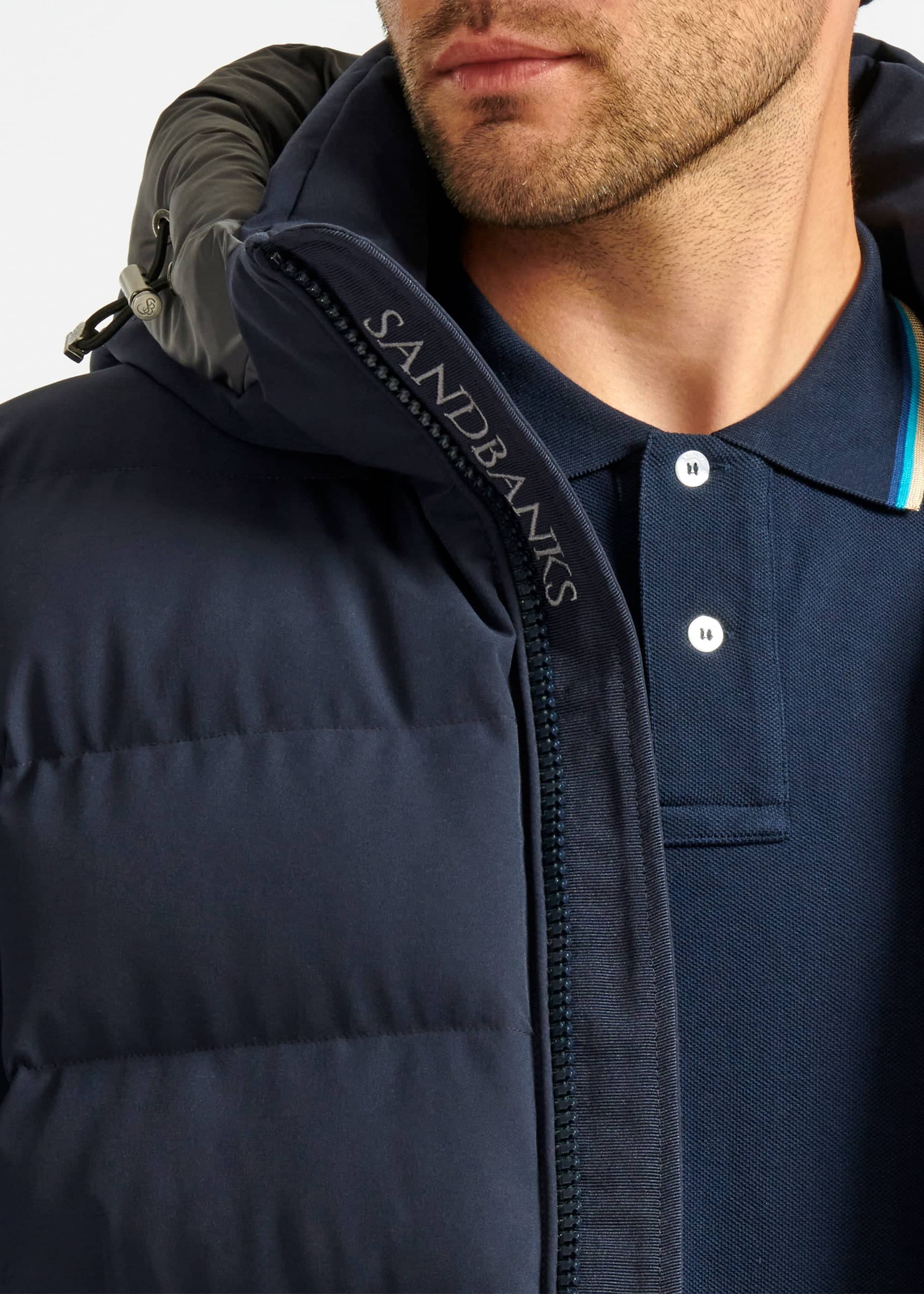 Sandbanks Banks Puffer Jacket - Navy - Sandbanks