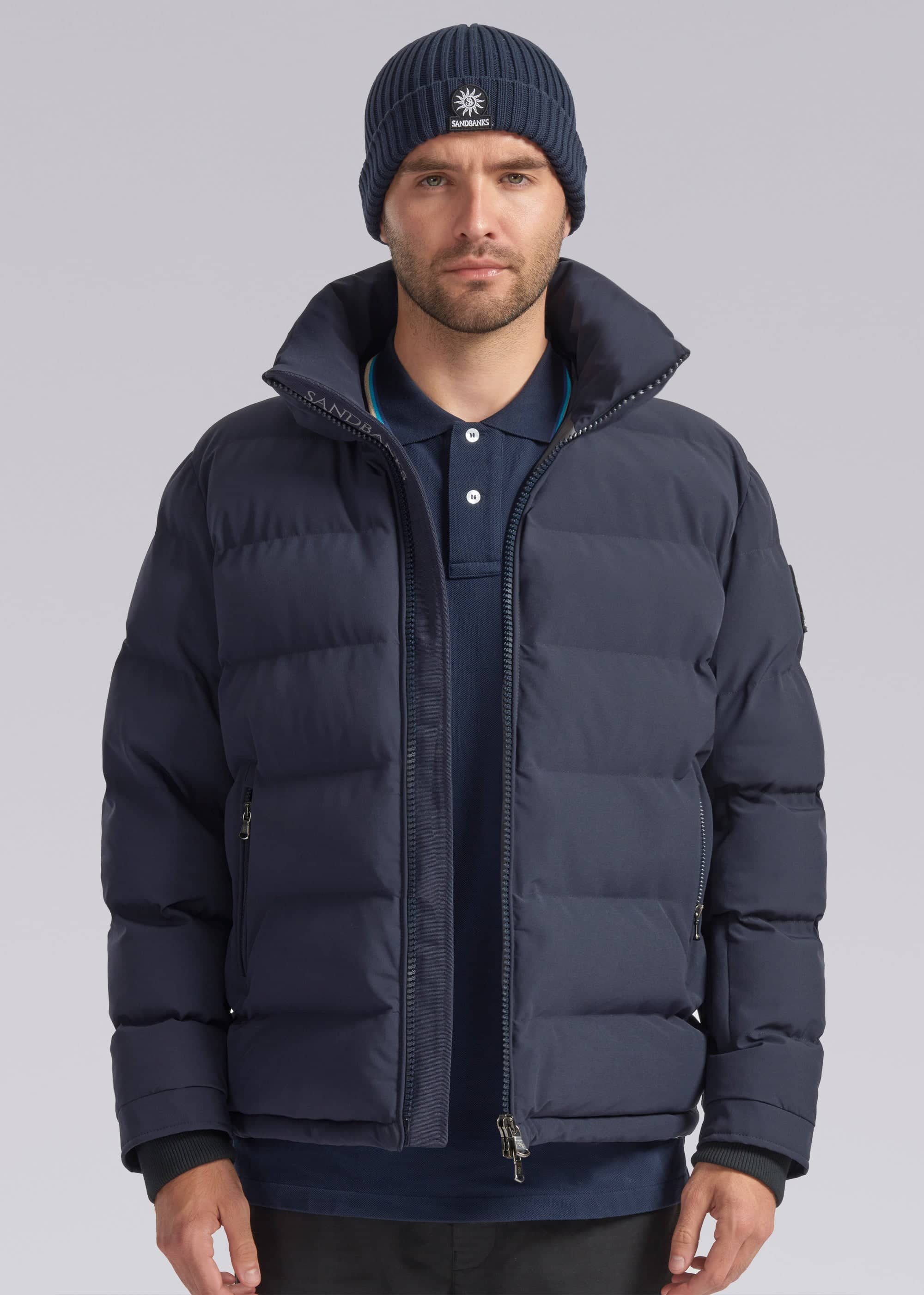 Sandbanks Banks Puffer Jacket - Navy - Sandbanks