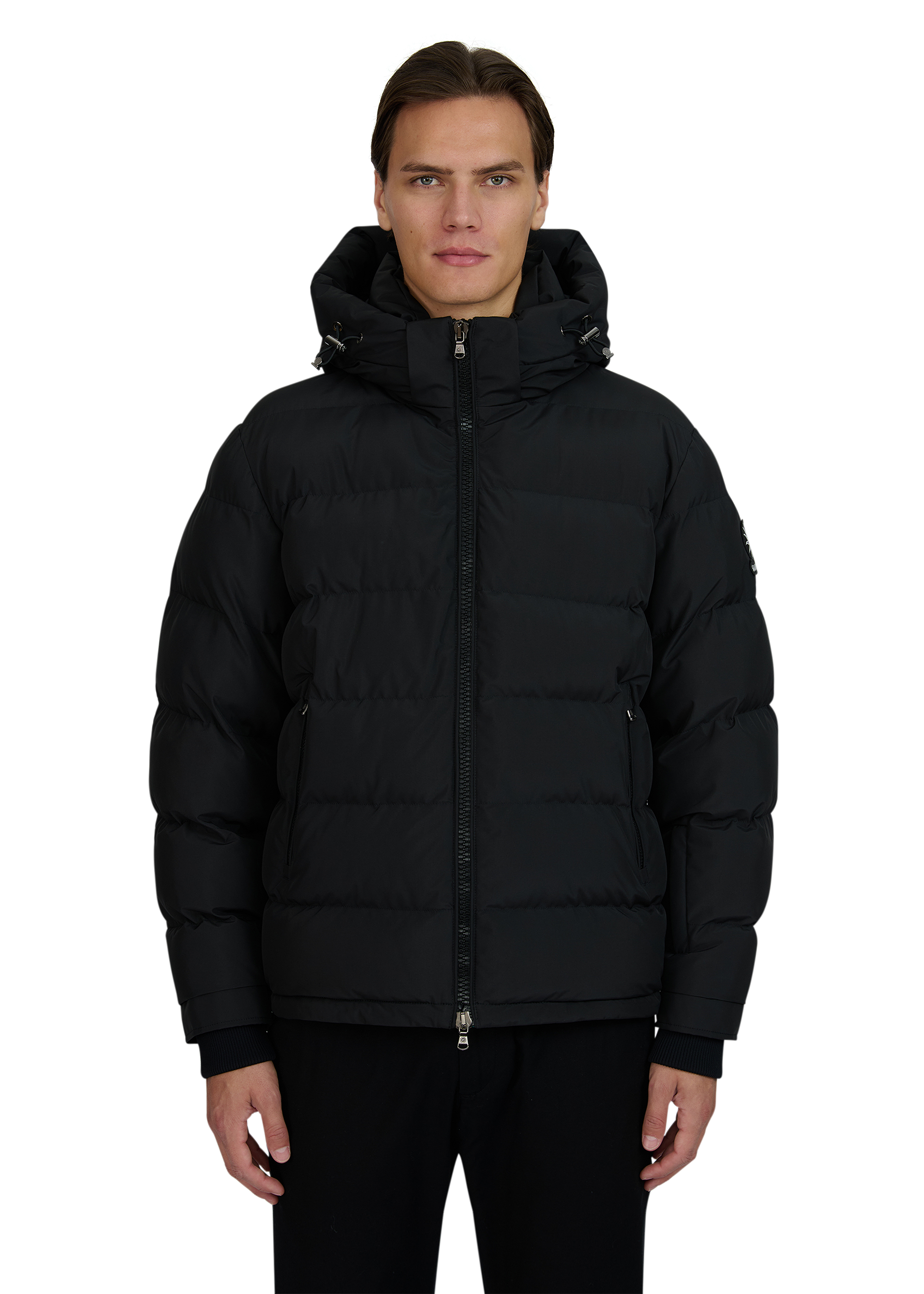 Sandbanks Banks Tri-Colour Puffer - Black