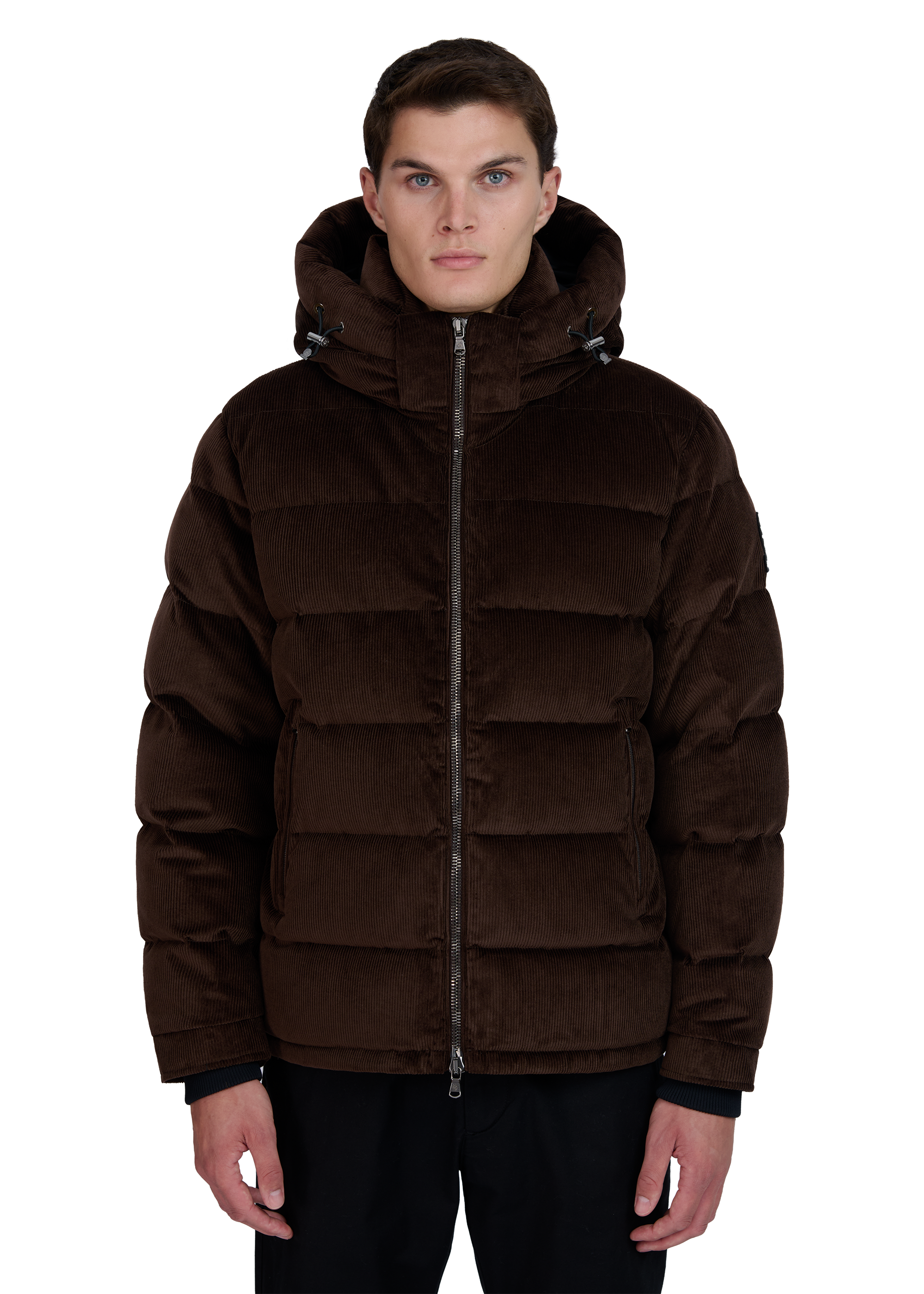 Sandbanks Banks Puffer Jacket - Brown Cord