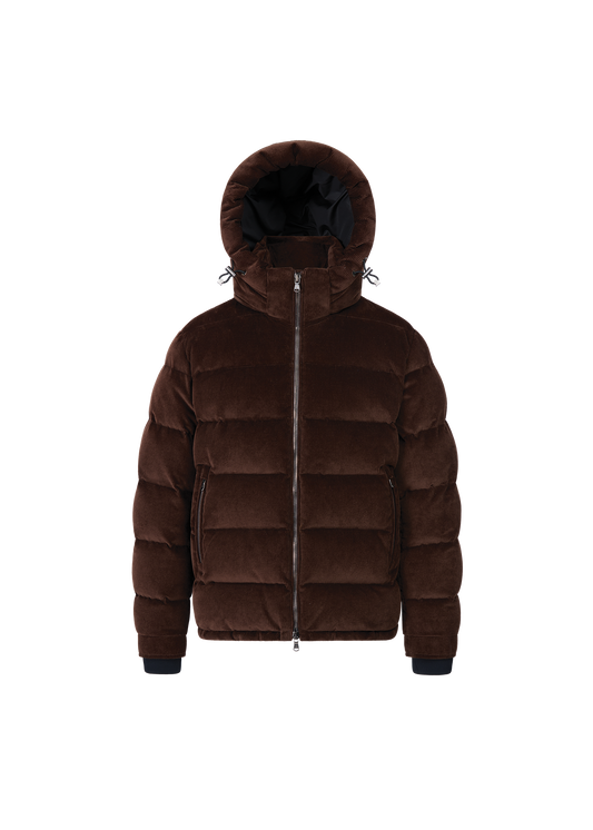 Sandbanks Banks Puffer Jacket - Brown Cord