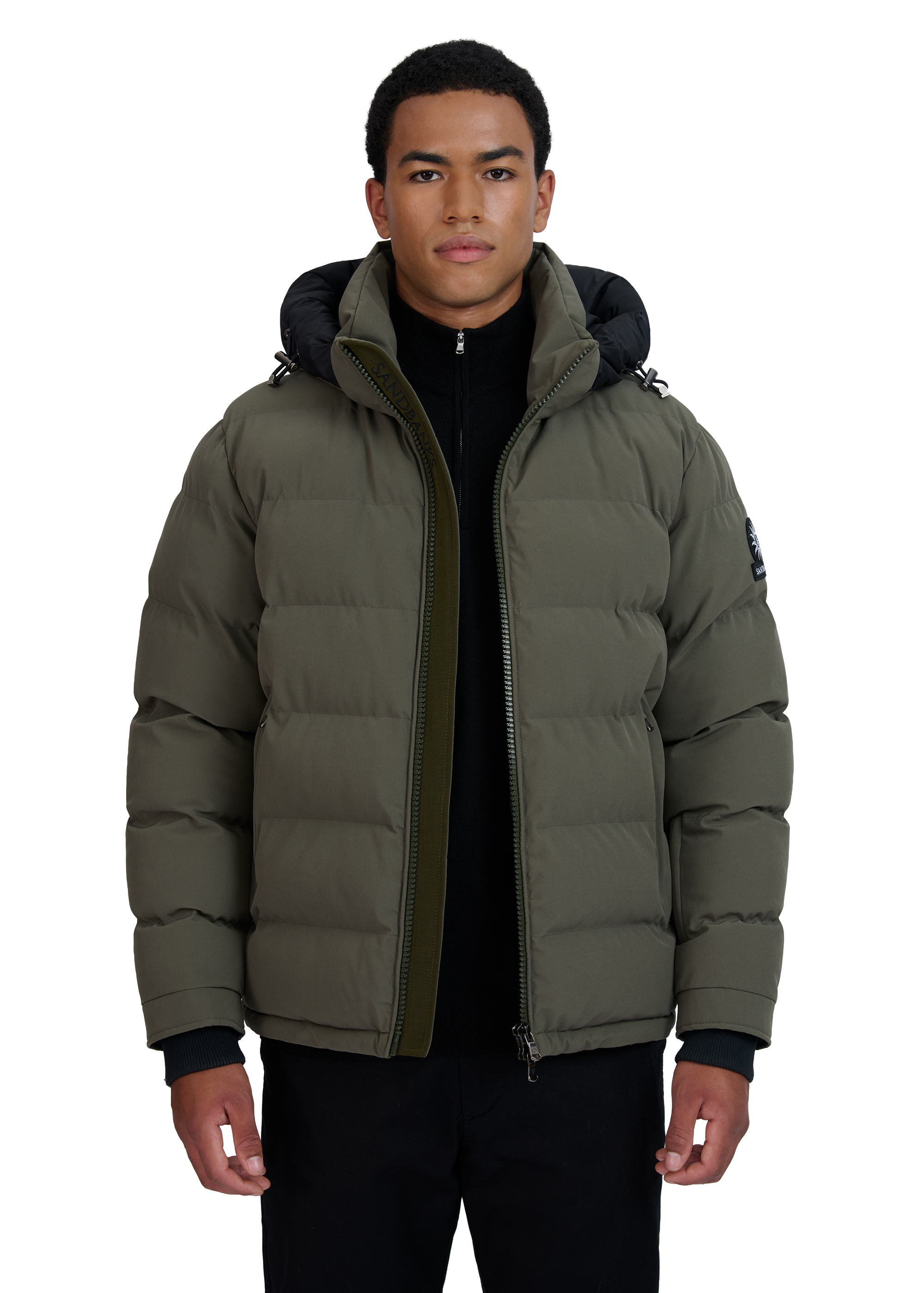 Sandbanks Banks Puffer Jacket - Khaki - Sandbanks