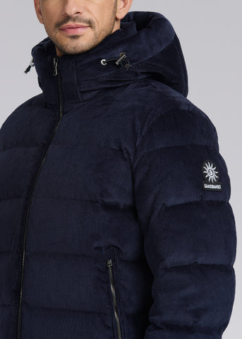 Sandbanks Banks Puffer Jacket - Navy Cord