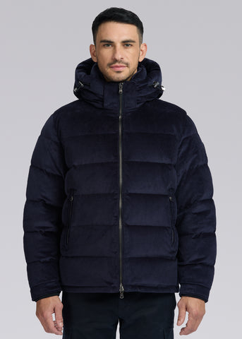 Sandbanks Banks Puffer Jacket - Navy Cord