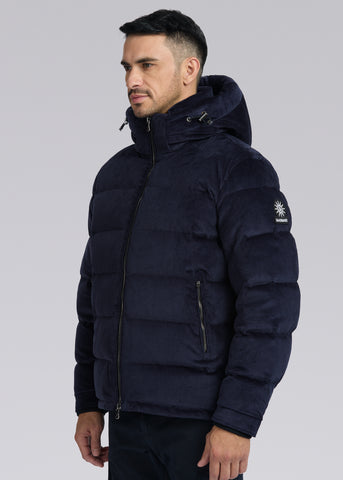 Sandbanks Banks Puffer Jacket - Navy Cord