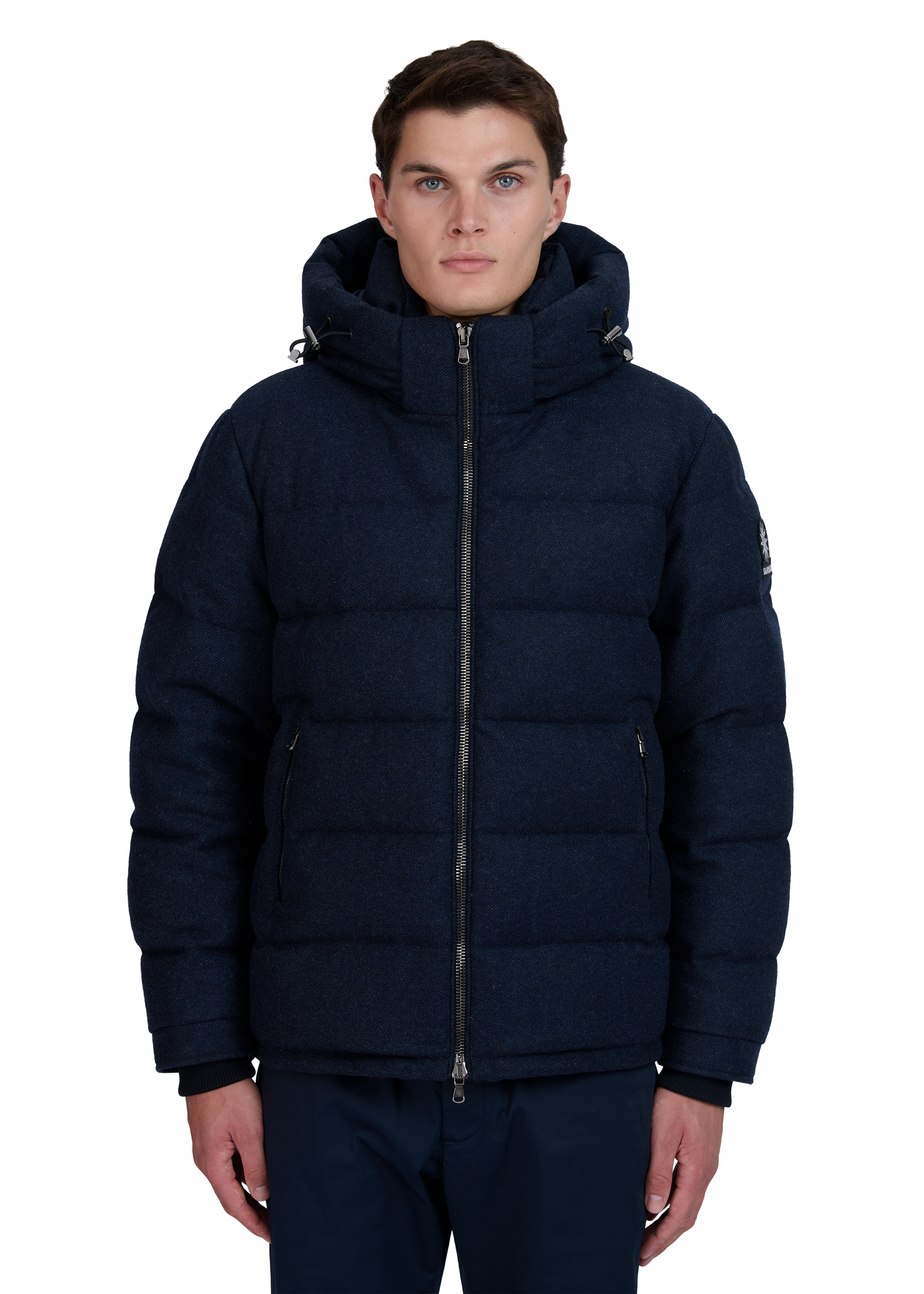 Sandbanks Banks Puffer Jacket - Navy Wool
