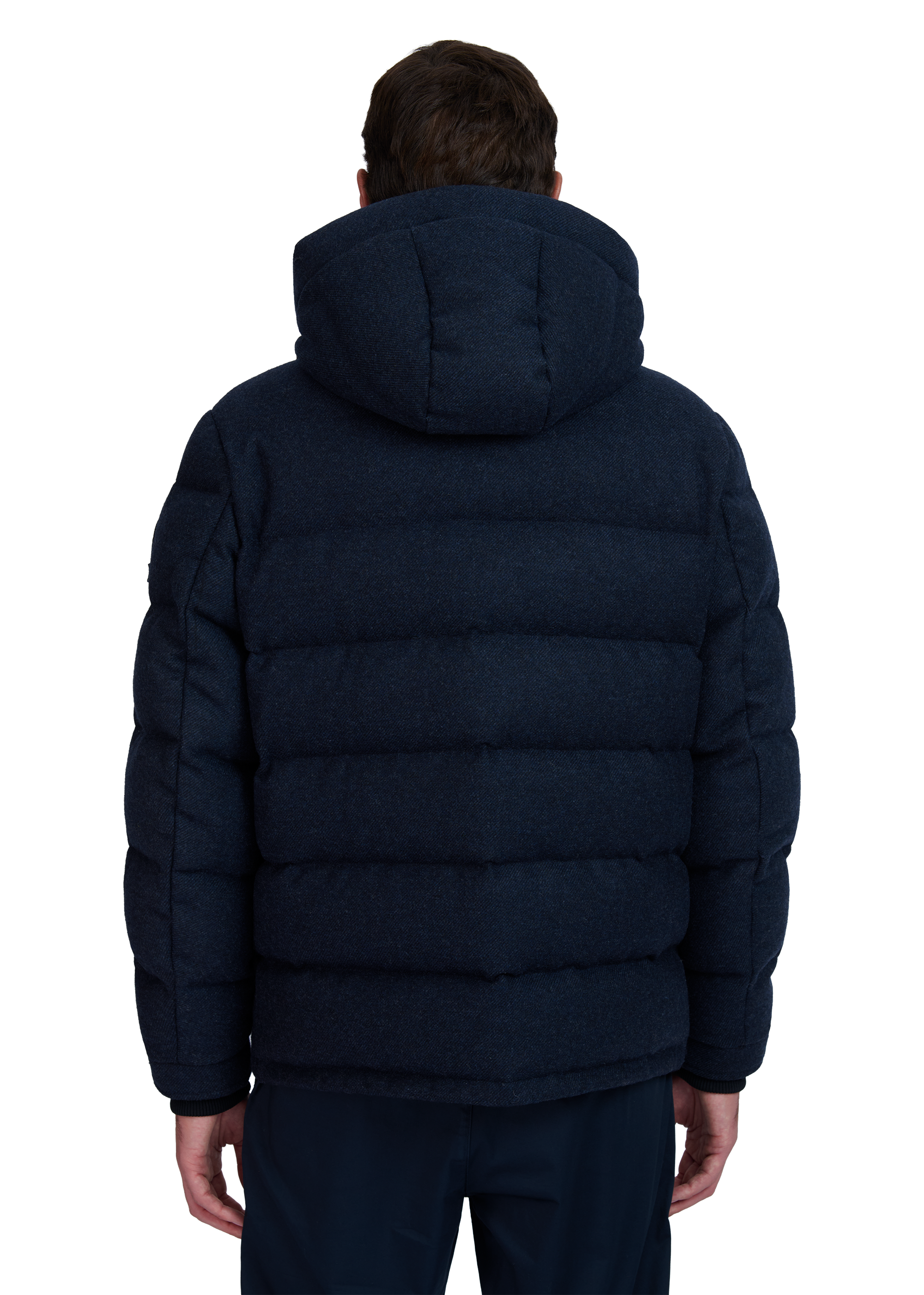 Sandbanks Banks Puffer Jacket - Navy Wool