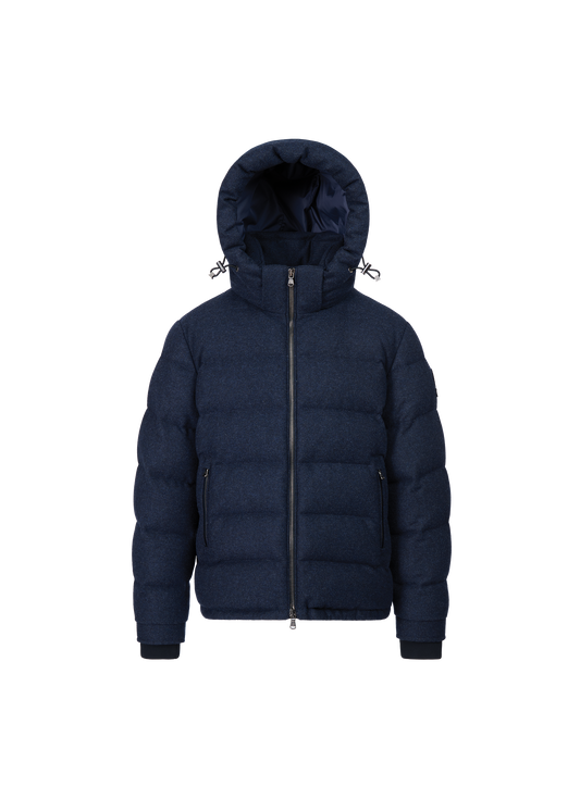 Sandbanks Banks Wool Puffer Jacket - Navy