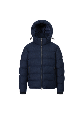 Sandbanks Banks Wool Puffer Jacket - Navy