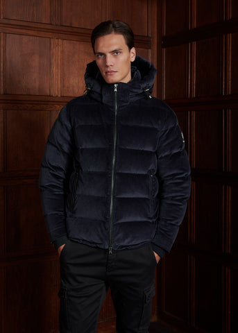 Sandbanks Banks Puffer Jacket - Navy Cord