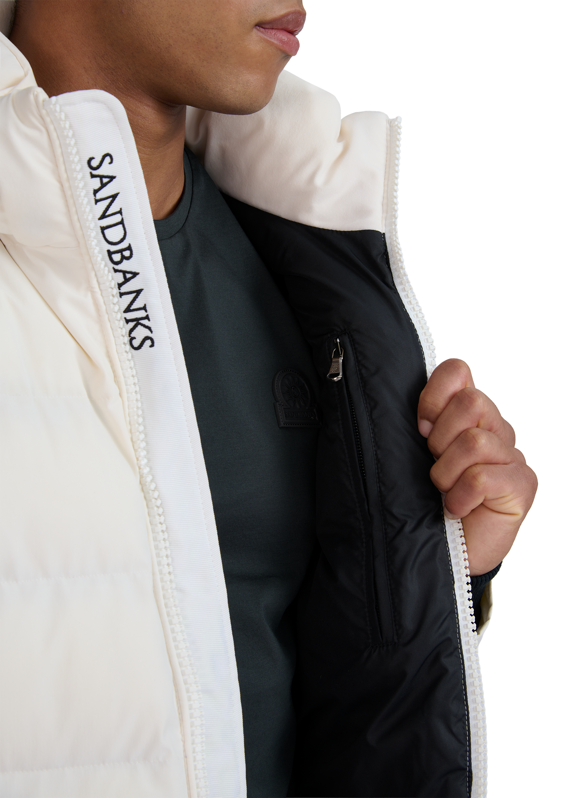 Sandbanks Banks Puffer Jacket - Off-White - Sandbanks