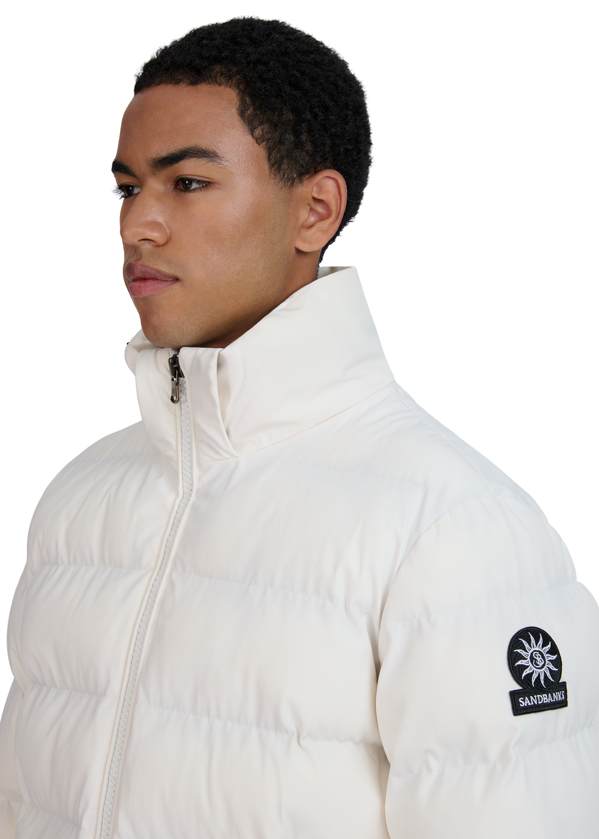 Sandbanks Banks Puffer Jacket - Off-White - Sandbanks