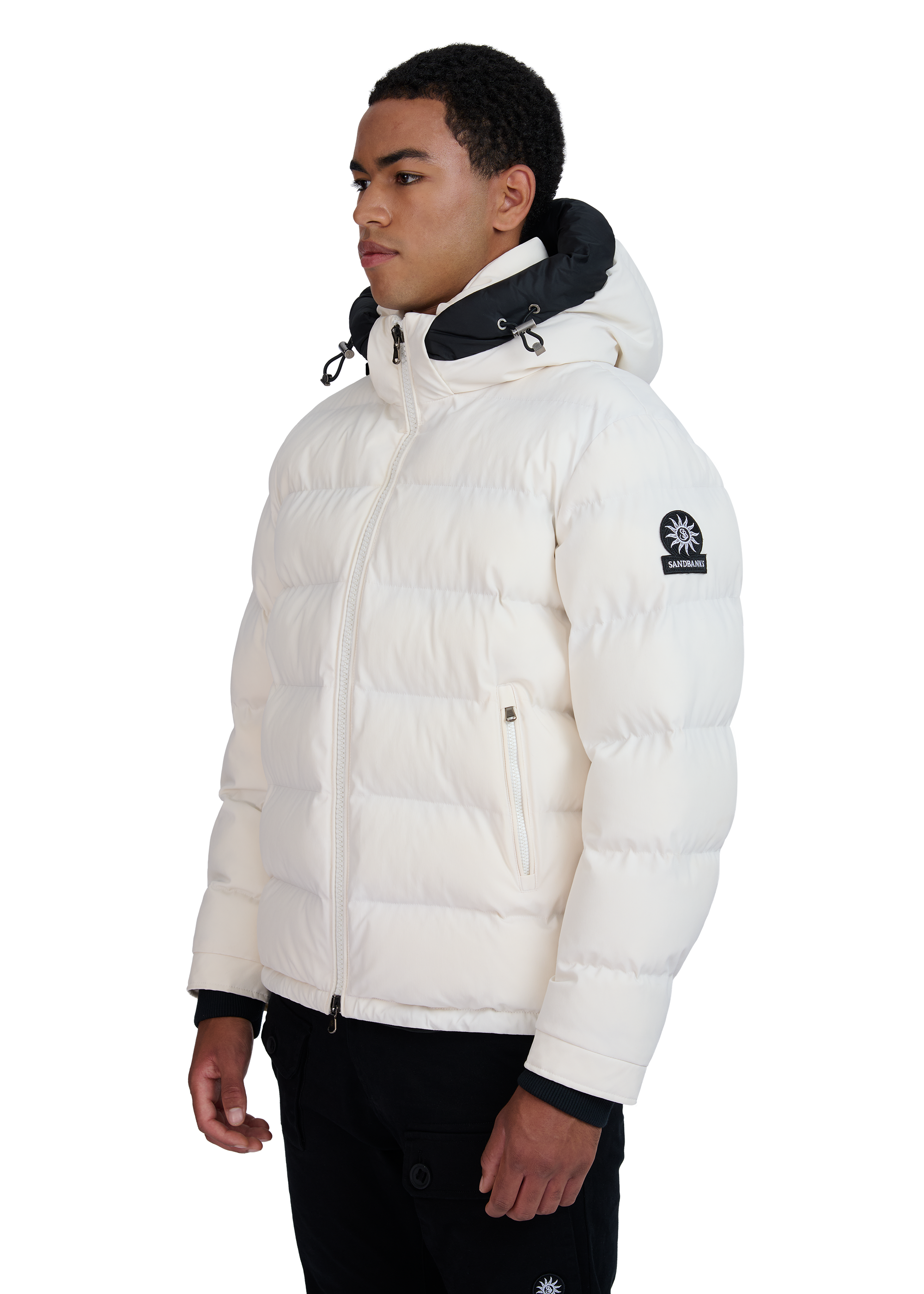 Sandbanks Banks Puffer Jacket - Off-White - Sandbanks